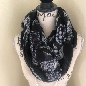 Black long wrap scarf